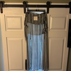 Favlux Black Maxi Slip Skirt w/ Bandeau top for Casual Wear